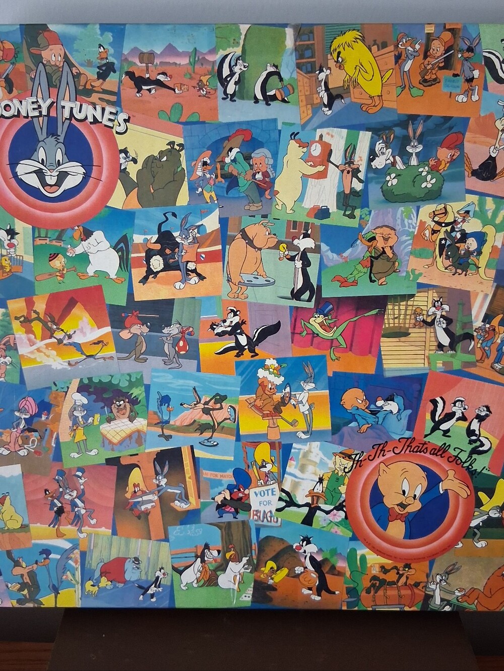 Vintage Springbok LOONEY TUNES "That's All Folks" 500 Piece Jigsaw Puzzle Nice!